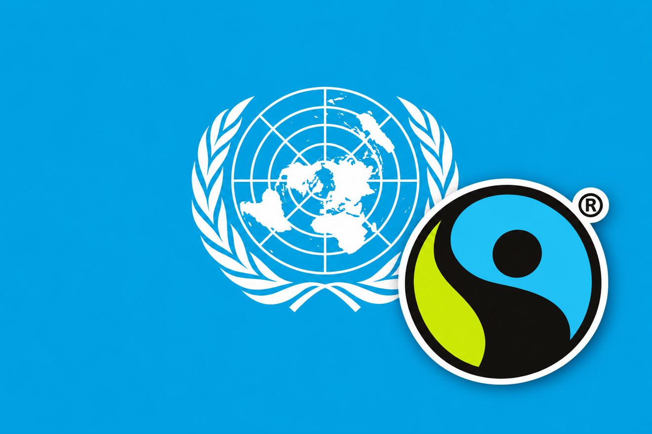 Foto: Illustrasjon en blå logo med en globus og et symbol